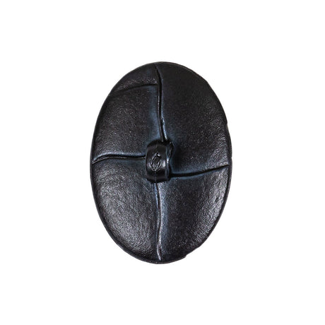 Midnight Navy Oval Knotted Leather-Look Shank Back Plastic Button - 40L/25.5mm