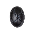 Midnight Navy Oval Knotted Leather-Look Shank Back Plastic Button - 40L/25.5mm
