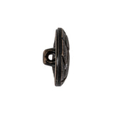 Italian Weathered Black Knotted Leather-Look Shank Back Plastic Button - 36L/23mm