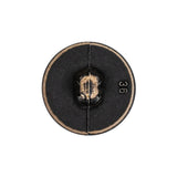 Italian Weathered Black Knotted Leather-Look Shank Back Plastic Button - 36L/23mm