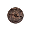 Italian Weathered Brown Knotted Leather-Look Shank Back Plastic Button - 36L/23mm