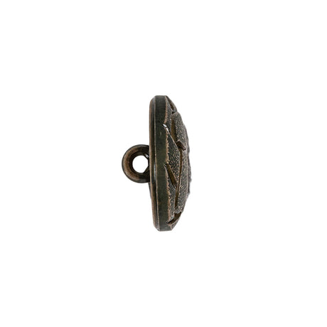 Italian Dusty Olive Knotted Leather-Look Shank Back Plastic Button - 28L/18mm