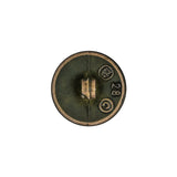 Italian Dusty Olive Knotted Leather-Look Shank Back Plastic Button - 28L/18mm