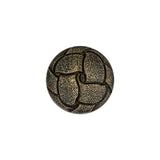 Italian Dusty Olive Knotted Leather-Look Shank Back Plastic Button - 28L/18mm
