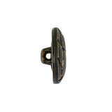 Italian Dusty Olive Knotted Leather-Look Shank Back Plastic Button - 36L/23mm