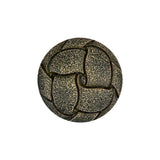 Italian Dusty Olive Knotted Leather-Look Shank Back Plastic Button - 36L/23mm