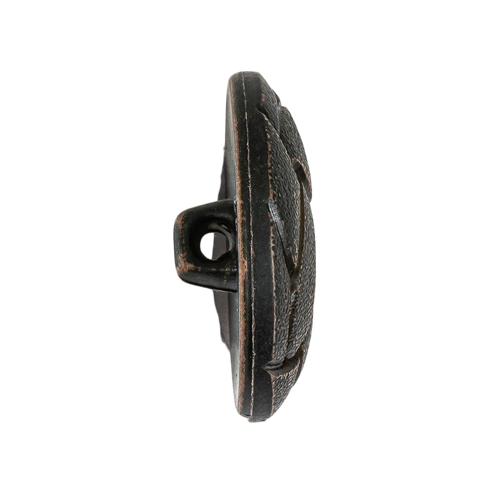 Italian Dusty Olive Knotted Leather-Look Shank Back Plastic Button - 44L/28mm
