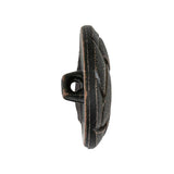 Italian Dusty Olive Knotted Leather-Look Shank Back Plastic Button - 44L/28mm