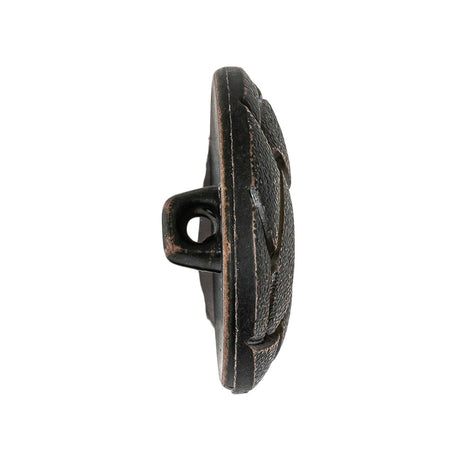 Italian Dusty Olive Knotted Leather-Look Shank Back Plastic Button - 44L/28mm