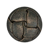 Italian Dusty Olive Knotted Leather-Look Shank Back Plastic Button - 44L/28mm