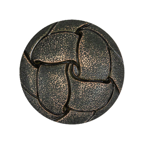 Italian Dusty Olive Knotted Leather-Look Shank Back Plastic Button - 44L/28mm