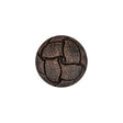 Italian Dark Brown Knotted Leather-Look Shank Back Plastic Button - 28L/18mm