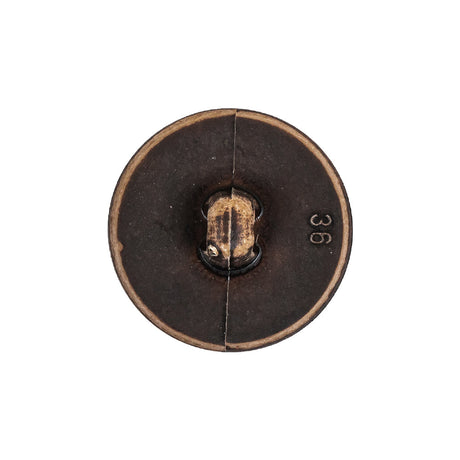 Italian Dark Brown Knotted Leather-Look Shank Back Plastic Button - 36L/23mm