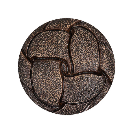 Italian Dark Brown Knotted Leather-Look Shank Back Plastic Button - 44L/28mm