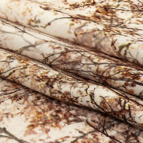 Rayon Challis - Brown Tree Branches - Celestial Canopy Print - Mood Exclusive Serengeti Collection