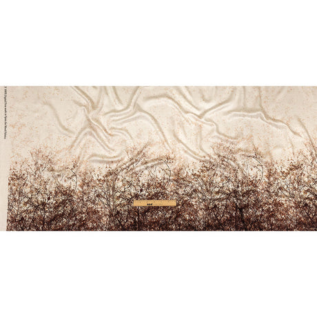 Rayon Challis - Brown Tree Branches - Celestial Canopy Print - Mood Exclusive Serengeti Collection