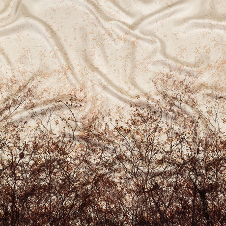 Rayon Challis - Brown Tree Branches - Celestial Canopy Print - Mood Exclusive Serengeti Collection