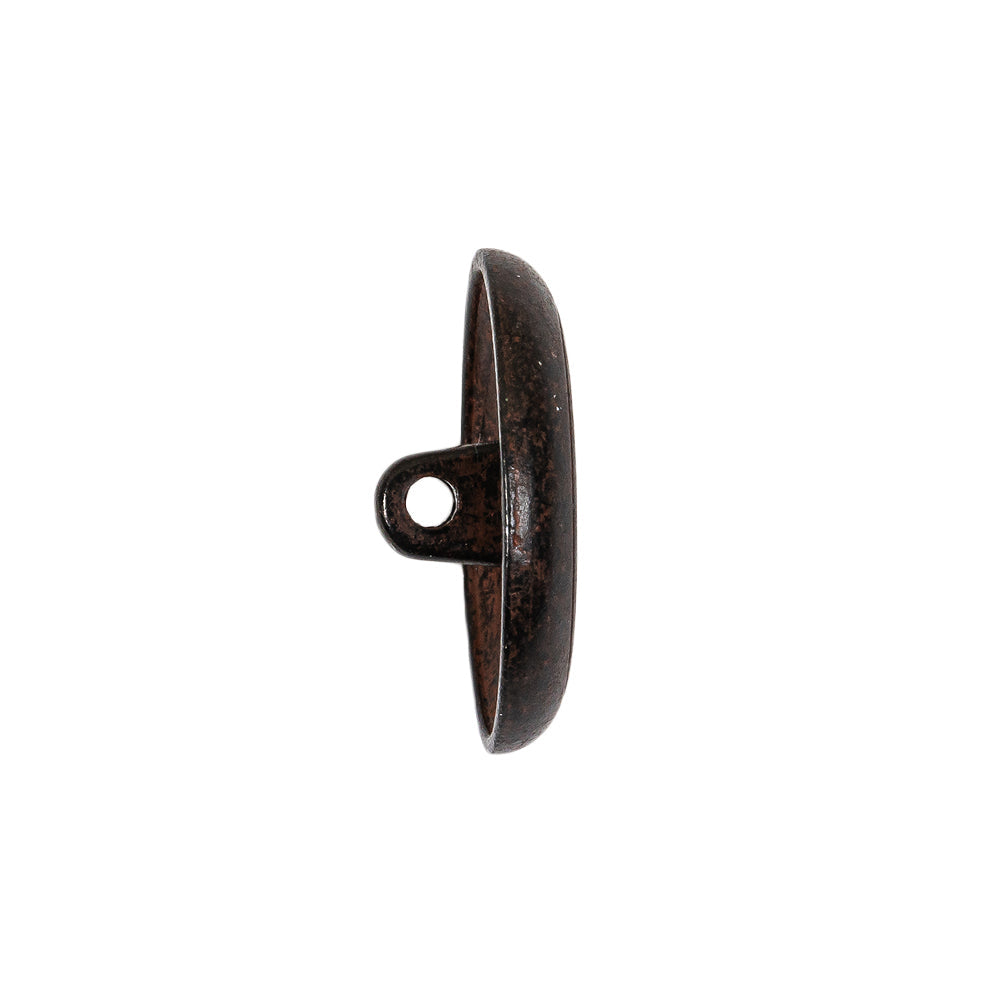 Italian Rusted Iron Shank Back Metal Button - 36L/23mm