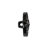 Black Bevel Cut Shank Back Plastic Button - 36L/23mm