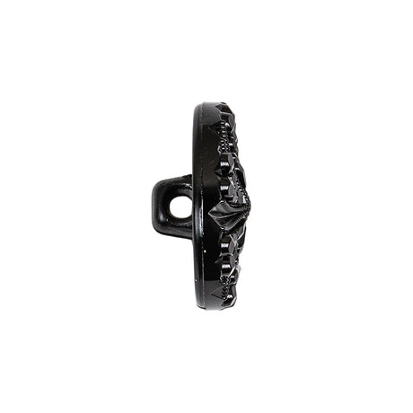 Black Bevel Cut Shank Back Plastic Button - 36L/23mm