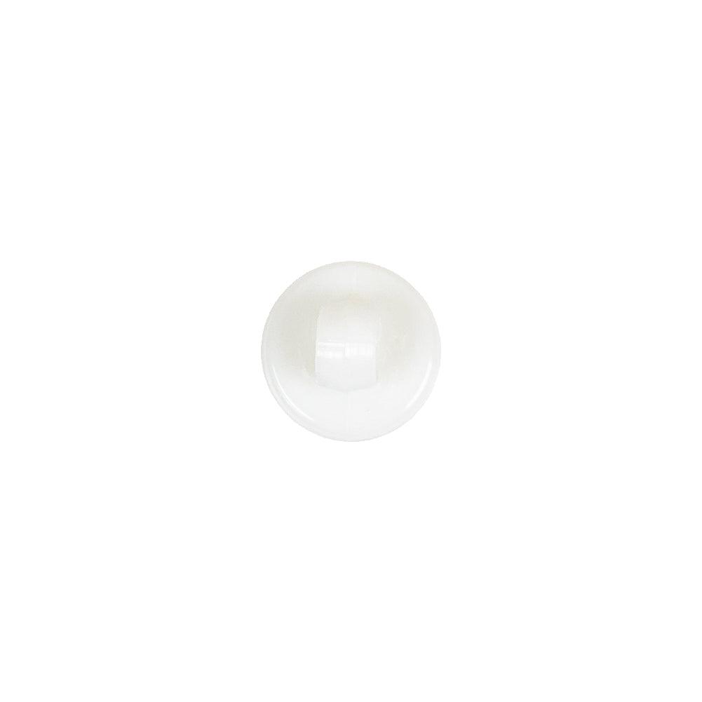 White Bevel Cut Shank Back Plastic Button - 16L/10mm
