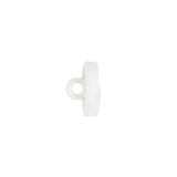 White Bevel Cut Shank Back Plastic Button - 20L/12.5mm