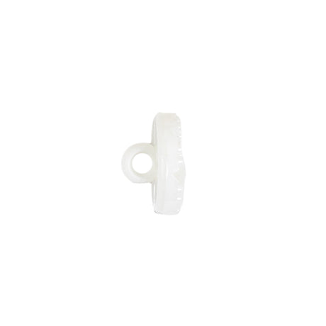 White Bevel Cut Shank Back Plastic Button - 20L/12.5mm