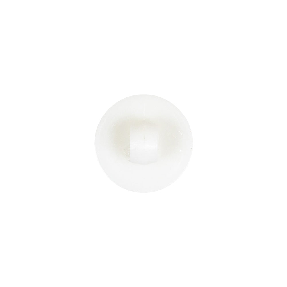 White Bevel Cut Shank Back Plastic Button - 20L/12.5mm