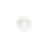 White Bevel Cut Shank Back Plastic Button - 20L/12.5mm