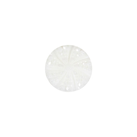 White Bevel Cut Shank Back Plastic Button - 20L/12.5mm