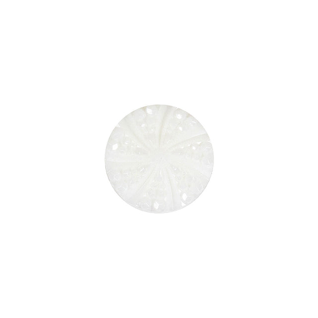 White Bevel Cut Shank Back Plastic Button - 20L/12.5mm