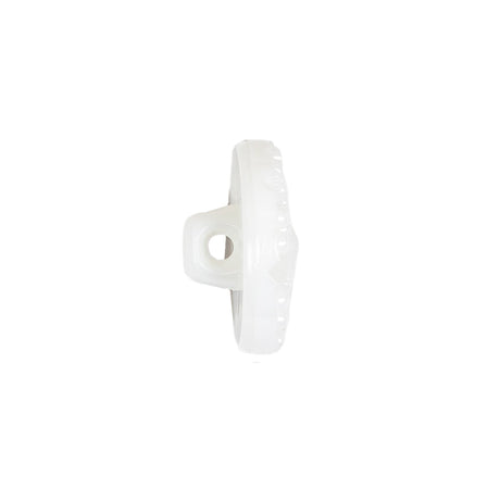 White Bevel Cut Shank Back Plastic Button - 30L/19mm