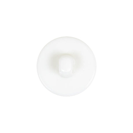 White Bevel Cut Shank Back Plastic Button - 30L/19mm