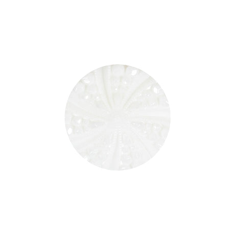 White Bevel Cut Shank Back Plastic Button - 30L/19mm