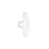 White Bevel Cut Shank Back Plastic Button - 36L/23mm