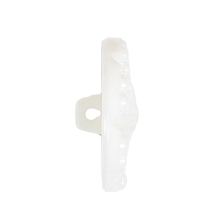White Bevel Cut Shank Back Plastic Button - 44L/28mm