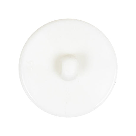 White Bevel Cut Shank Back Plastic Button - 44L/28mm
