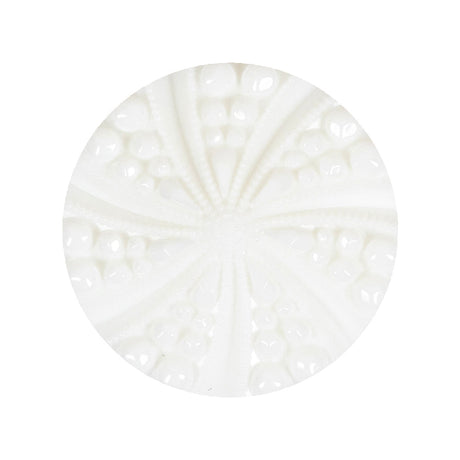 White Bevel Cut Shank Back Plastic Button - 44L/28mm