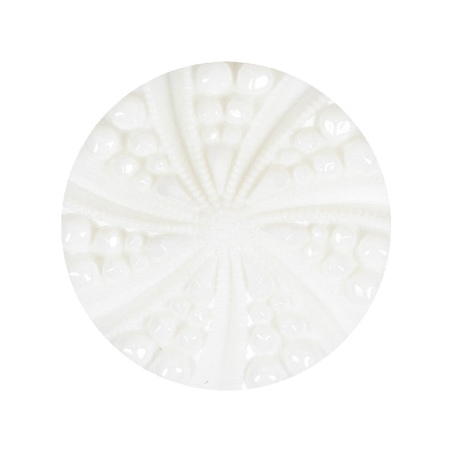 White Bevel Cut Shank Back Plastic Button - 44L/28mm