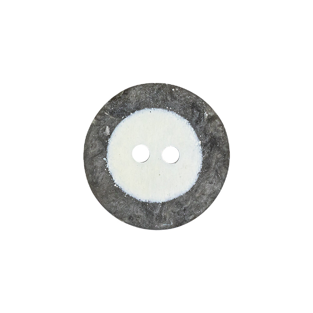 Italian Gray Striated Stone Look 2 Hole Plastic Button - 32L/20mm