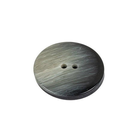 Beige and Black Striated Low Convex 2-Hole Plastic Button - 36L/23mm