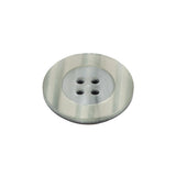 Silvery Gray Shining Stripes Wide Rim 4-Hole Plastic Button - 36L/23mm