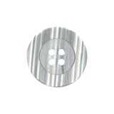 Silvery Gray Shining Stripes Wide Rim 4-Hole Plastic Button - 36L/23mm