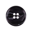 Deep Violet Marbled Rolled Rim 4-Hole Plastic Button - 40L/25.5mm