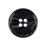 Deep Violet Marbled Rolled Rim 4-Hole Plastic Button - 40L/25.5mm