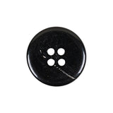 Italian Shiny Black 4-Hole Plastic Button - 36L/23mm