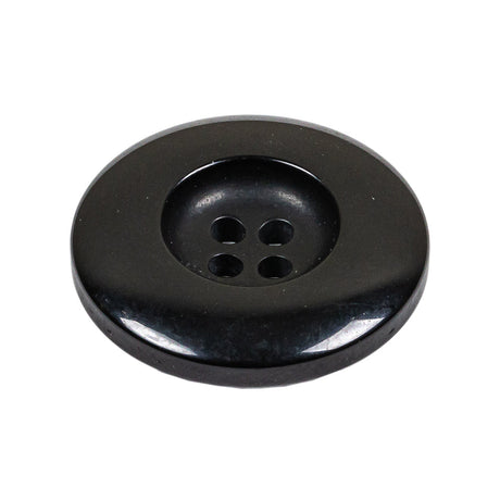 Black 4-Hole Plastic Deepwell Button - 44L/28mm