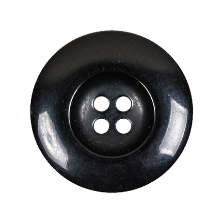 Black 4-Hole Plastic Deepwell Button - 44L/28mm