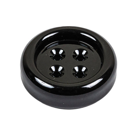 Black Metal 4-Hole Dish Button - 44L/28mm