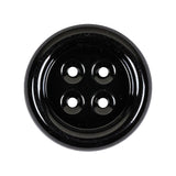Black Metal 4-Hole Dish Button - 44L/28mm
